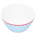 Miniatyrbillede 8 af 8: 4 stk. 6 tommer salatskål middagsserveringsskålsæt køkken imitation porcelæn middagsstel lyseblå prikker