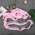 Miniatyrbild 3 av 8: 5 meter flerfärgad 45 mm prickar plisserad trim mesh spetsband sy paljetter broderad DIY hantverk (rosa)