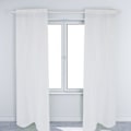 Miniatyrbillede 3 af 6: Sheer Rod Pocket Vinduesgardin Soveværelse Balkon Drapering Gardin Vinduesbehandling (hvid)