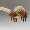 Miniatyrbild 2 av 5: 3D Capybara Örhängen, Handmålade Capybara Söta Djur Örhängen, 3D-Printade 1 Par Capybara Örhängen Som En Gåva Till Capybara-Entusiaster
