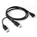 Pikkukuva 1 / 4: Micro USB B 3.0 Y-kaapeli Siirrä kiintolevyn kaapeli