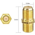 Miniatyrbild 4 av 5: Koaxkontakt, Koaxförlängare F-typ Guldpläterad Adapter Hona till Hona för TV-kabel, 10-pack
