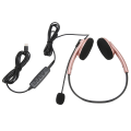 Miniatyrbillede 3 af 8: Call Center Headset Multifunktionelt Stilfuldt støjreducerende HD Opkald Høreværn Telefon Headset Rose Gold Type C