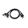 Pikkukuva 1 / 8: Combo kaksois USB 3.0 uros-naaras jatkokaapeli ruuviliitäntäpaneelireikillä