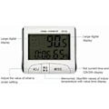 Miniatyrbillede 2 af 4: CD Rum Termometer Mini LCD Digitalt Rum Termometer Hygrometer Termometer Ur Skrivebord Vejr S