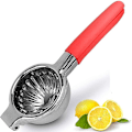 Miniatyrbillede 1 af 5: Rustfrit Stål Citruspress med Silikonhåndtag Manuel Citron- og Limepress Håndholdt Metalpress