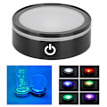 Miniatyrbild 6 av 6: LED Bas Kristall Svart Flat Touch Multi Mode Färgglad Vitt Ljus 3D Inre Carving Laser Base