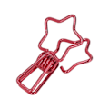 Miniatyrbillede 7 af 8: 100 stk. Papir Binder Clips Søde Stjerneform Metal Små Binder Papir Clips til Dokumenter Certifikater Billetter Tøj Rød