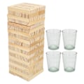Pikkukuva 1 / 8: Puinen Tumbling Tower -juomapeli Klassinen pinoamispalikat Hauska juhlapeli 4 juomakupilla