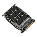 Miniatyrbillede 7 af 8: NVME U.2 til Combo NGFF M.2 SATA PCIe SSD-adapter 40 Gbps stabil drift SFF8639 SSD-adapter til bundkort