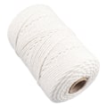 Miniatyrbild 2 av 8: Vit Macrame Cord 4mmx21,9 Yards Macrame Rep Bomullslina för vägghängande Växthängare Hantverk Stickning