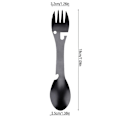 Miniatyrbild 5 av 5: 2 Stycken Multifunktionell Gaffel Sked i Rostfritt Stål, 5 i 1 Spork Campingbestick, Lämplig för Camping, Resor, Vandring