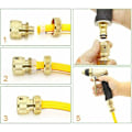 Miniatyrbilde 5 av 5: Hageslangekobling Messing Hurtigkobling 1/2 Vannslangekobling Vannpassasjeenhet Guazhuni (6 stk)