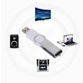 Miniatyrbillede 4 af 8: 32G ABS Bærbar Drejelig Hætte USB2.0 U Disk til Windows Vista/7/10/Mac Hvid