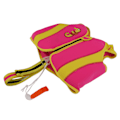 Miniatyrbillede 2 af 8: Børns svømmevest med praktisk lynlåsfinnedesign, behagelig, blød, pink flydevest til sejlads, surfing, rafting L