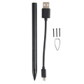 Miniatyrbilde 1 av 8: Tablet Stylus Penn for Microsoft Pro7 6 5 4 3 X for bærbar PC for Book for Studio for 3 Go med 3 utskiftbare nib Stylus Pen svart