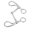 Miniatyrbilde 3 av 8: 125mm Heste Snaffle Bit Rustfritt Stål O-Ring Heste Munn Bit Anti Biting Løs Ring Snaffle for Hestegård