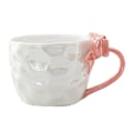 Miniatyrbilde 2 av 5: Romantisk sløyfe keramisk krus kaffe- og melkekopp rosa