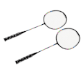 Miniatyrbild 5 av 8: 2 st Badminton Racket Set Lättvikt Hållbara Dubbla Badminton Racket med Förvaringsväska för 2 Spelare