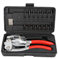 Miniatyrbillede 1 af 7: 1 stk. Håndholdt Power Punch Kit Rustfrit Stål Jern Plast Hulpunch Tang-sort+rød (Skallfarven sendes tilfældigt)