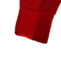 Miniatyrbilde 7 av 8: Vinterhansker 2 Finger Eksponert Design Akryl Fleece Ren Farge Lange Vinter Strikkede Hansker for Utendørs Innendørs Rød