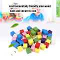 Miniatyrbild 8 av 8: 2 set färgade block set furu trä barn geometri upplysning tidig utbildning leksak 50 st färgade block 15 mm