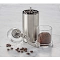 Miniatyrbilde 5 av 5: Bærbar manuell justerbar espressokvern for kaffebønner - Kompakt og praktisk, 16,5 cm, sølv
