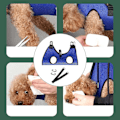 Miniatyrbild 2 av 5: Hund- och Katt-Groominghängmatta - Komplett Groomerhjälpset - Hundhängmatta med krok - Kattklosax
