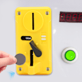 Miniatyrbild 7 av 8: Jämförande myntväljare lådaccept CPU med LED-ljus flippskydd för spelmaskin gul