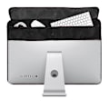 Miniatyrbild 4 av 5: Svart Dammtätt Skydd Vattentätt PU Läder Skyddsfodral Med/Utan Ficka För Apple För Imac För Macbook 21/27 Tum Skärm