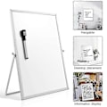 Miniatyrbilde 4 av 5: Magnetisk tavle med stativ for skrivebord, dobbeltsidig whiteboard, planlegger, påminnelse for skole Zekai