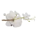 Miniatyrbillede 7 af 7: Elegant kunstig hvid bryllupsboutonniere til mænd (5 stk)