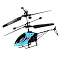 Miniatyrbild 3 av 8: RC Helikopter Fallresistent USB Uppladdningsbar Barn Pojkar Fjärrkontroll Helikopter Leksak för Inomhus Utomhus Blå