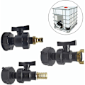 Miniatyrbillede 3 af 5: IBC Adapter, IBC Tank Adapter S60x6 Gevind Udskiftningsstik Havevandslange Ventilbeslag til IBC Containere Afløbsstik (Nippel)