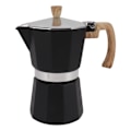 Pikkukuva 1 / 8: Moka-kahvinkeitin, alumiiniseos, nopea lämmitys, mukava kahva, kahdeksankulmainen, 150 ml, musta, sopii kaasu- ja sähköliedelle
