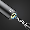 Miniatyrbild 7 av 8: Typ C till 3,5 mm hörlursadapterkabel Laddning Lyssna 2 i 1 Typ C telefonadaptrar för Huawei Svart