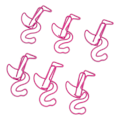 Miniatyrbillede 5 af 8: 100 stk papirclips Multifunktions fugleformet metal papirclips sæt til dokumentklassificering Rose rød