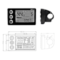 Miniatyrbilde 5 av 5: 24V 36V 48V 60V 866 Kontroller Panel Dashboard+Bryterknapp Elektrisk Sykkel LCD-Skjerm for Elektrisk-B10