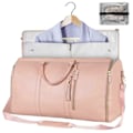 Miniatyrbilde 1 av 4: Kleshenger Bag, Stor PU Lær Duffelbag for Kvinner, Vanntette Klesposer Rosa