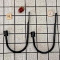 Miniatyrbillede 3 af 5: Metal vægmonterede gardinholdere - Sæt med 2 mælkehvide dekorationer til gardiner og draperinger