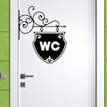 Pikkukuva 4 / 5: 20*16cm Vintage WC-wc:n kylpyhuoneen oven seinätarra koriste vinyyli koti sisustus vedenkestävä tarrat wc-kyltti seinätarrat