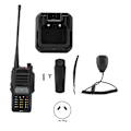 Miniatyrbild 1 av 8: För Baofeng UV-XR PLUS 128 kanaler IP57 vattentät walkie talkie + handmikrofon 100-240VAU-kontakt