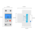 Miniatyrbild 2 av 5: DDS6619-013 Hushålls Enfas 2P DIN-skena Multifunktion Återställningsbar Batterimätare Universell Digital Elektronisk Timer - Transparent Hölje