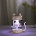 Miniatyrbilde 2 av 5: Luftfukter, USB Mini Skrivebord Liten Nattlys 3 I 1 Luftfukter Skrivebord Hjem Soverom (lilla) (1 stk) Juni 6.15