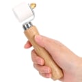 Miniatyrbillede 4 af 8: 28mm 1,1 tommer PTFE håndtryksrulle 2-vejs leje træhåndtag varmebestandigt svejseværktøj