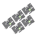 Miniatyrbillede 3 af 8: 5 stk Label Maker Tape 9mm Lamineret Vandtæt Farveægte Multi Purpose Labeler Tape til PT D210 PT D200 PT H110 PT D400 Hvid På Sort Bze 325