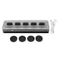Miniatyrbilde 1 av 8: 5 taster programmerbart tastatur USB kablet trådløst Bluetooth Dual Mode Mini Silikon Mute Gaming Keyboard for Office Music Svart