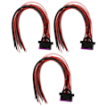 Miniatyrbillede 1 af 5: 3 stk. 16-pin OBD2 hun-stik kabler 30cm J1962 OBDII biladapter stik diagnostisk forlængerkabel