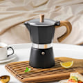 Pikkukuva 2 / 8: 150 ml/300 ml kannettava alumiininen italialaistyylinen espressokone Moka pot kahvinkeitin Kotitalouden mokkakylmäuutepannu Cappuccino Latten valmistukseen