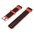 Miniatyrbilde 7 av 8: 22 mm silikonklokkerem Dobbelfarget silikonklokkerem erstatning for Fenix ​​7 Red Black